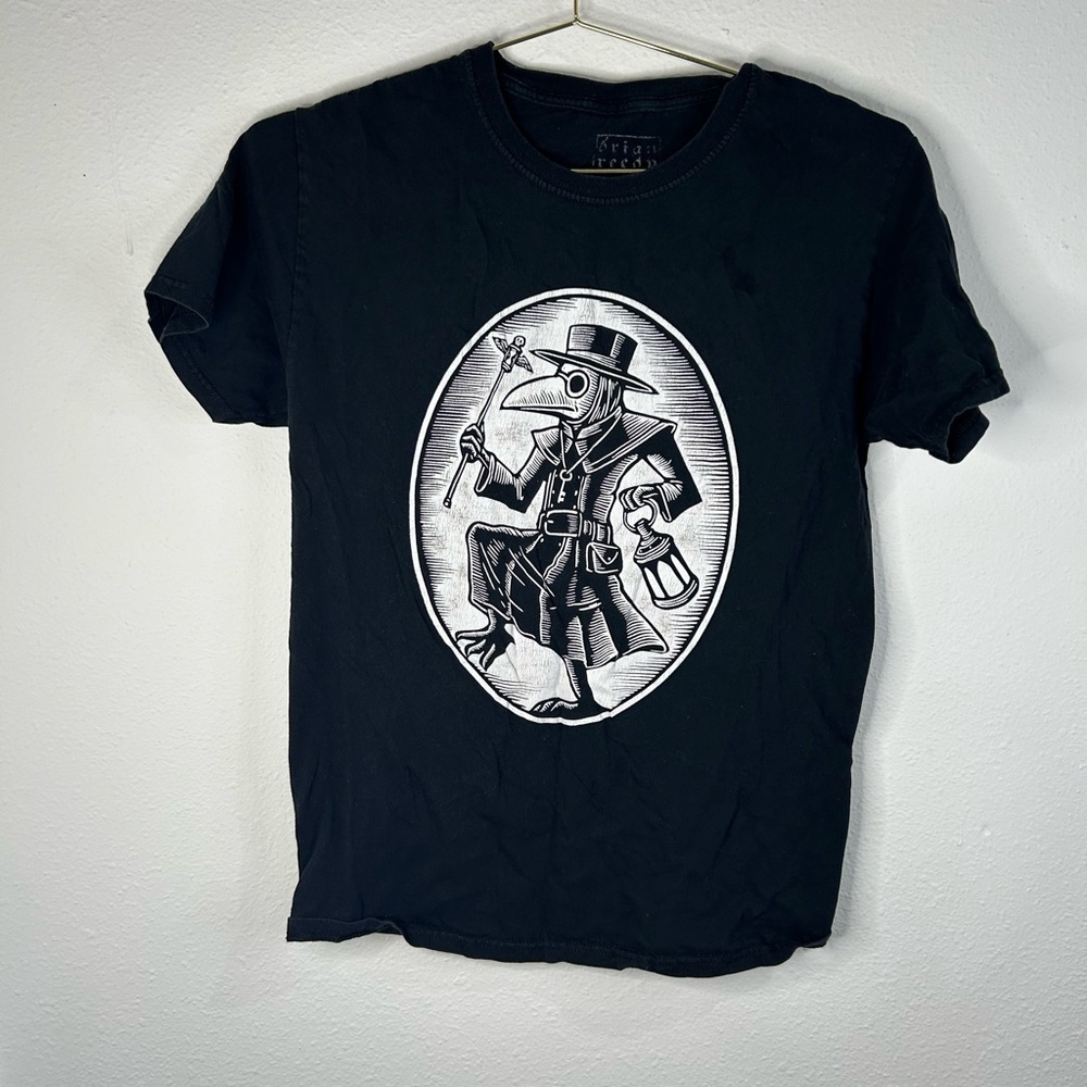 Brian Reedy Plague Doctor Shirt Small Gothic Graphic Tee Woodcut Horror Art